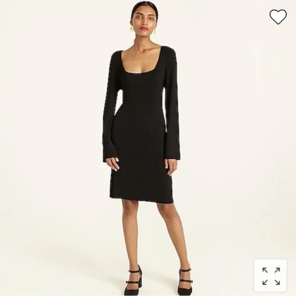 J. Crew Ribbed square neck sweater dress - Picture 2 of 10